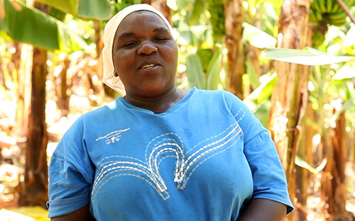 Banana farmer in Honde Valley